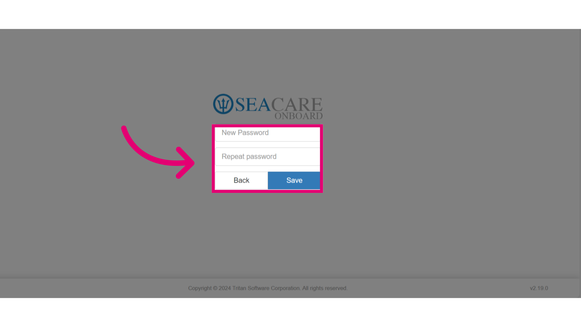 Enter your new password