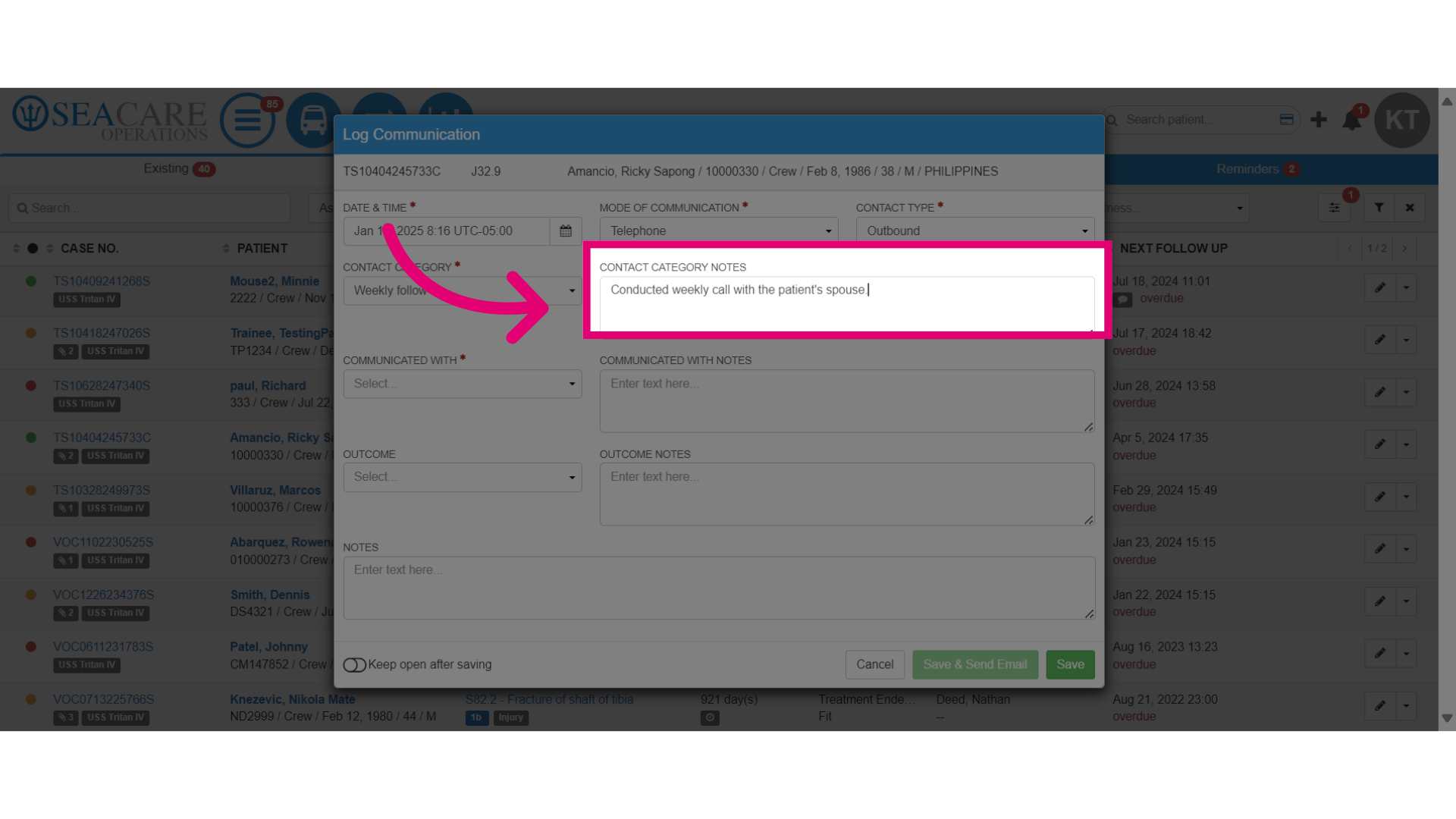 Add 'Contact Category Notes'
