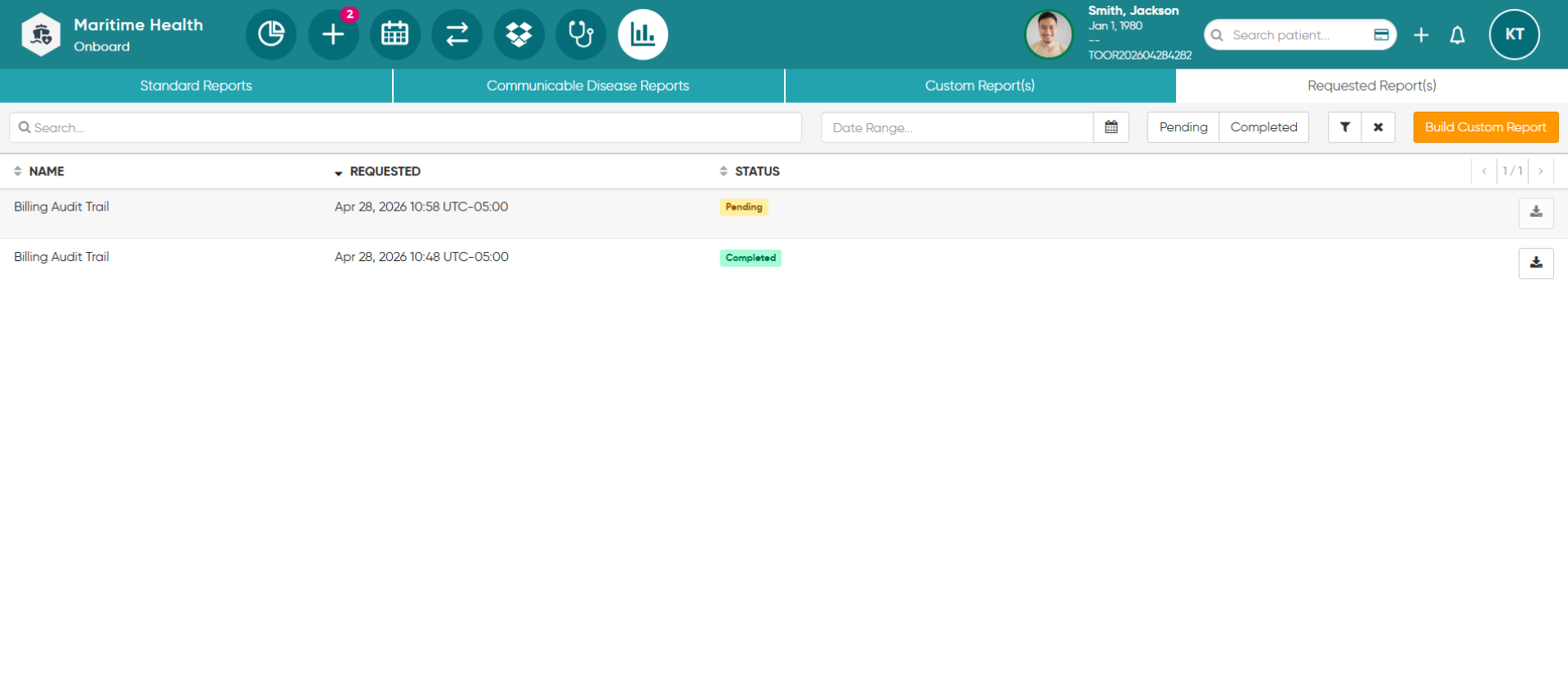 View all Reports