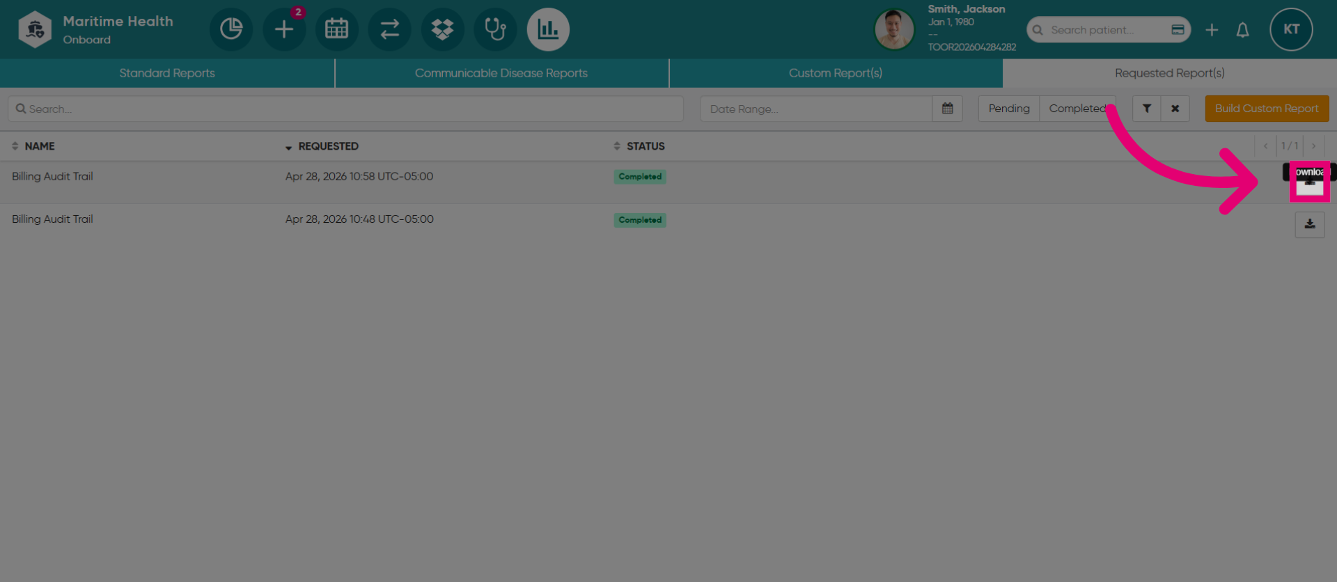 Open Additional Report Settings