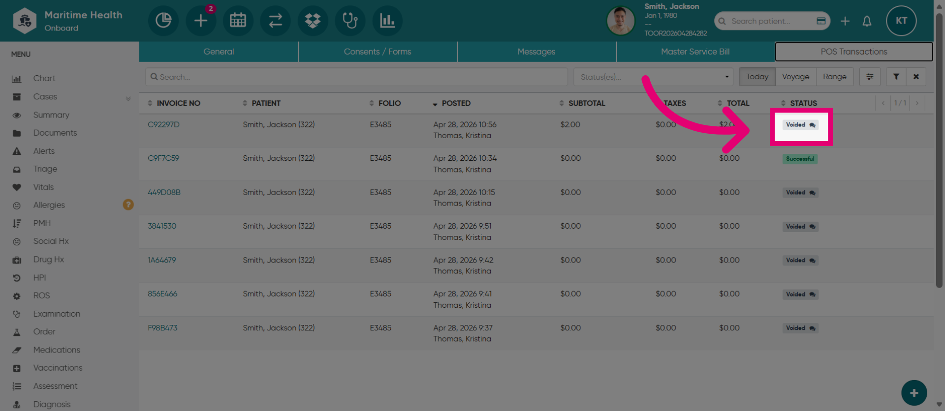 View Voided Transactions