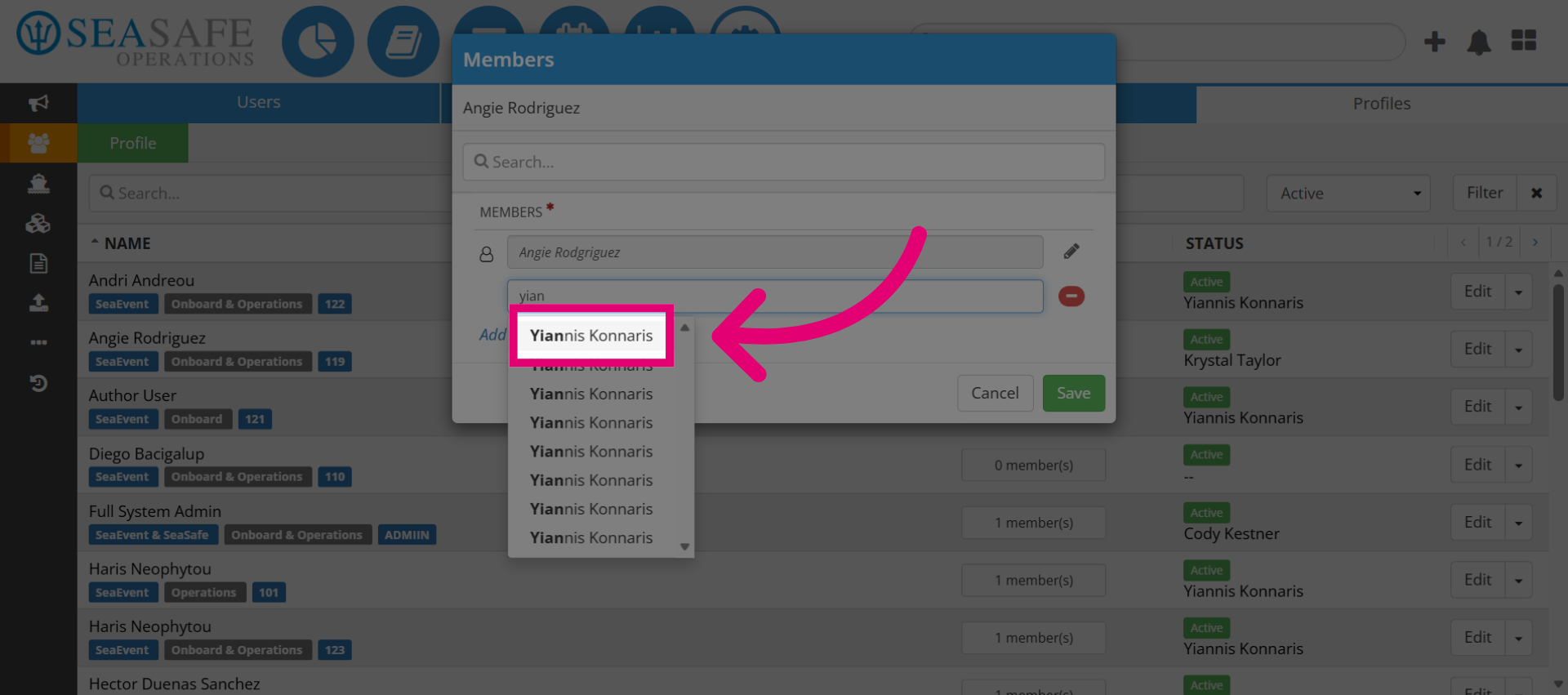 Select Member From Results