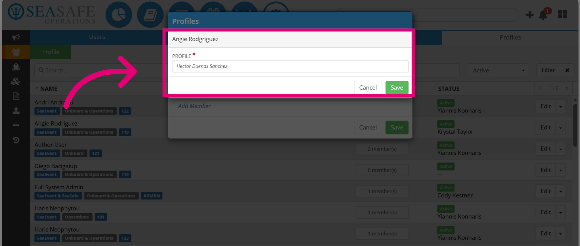 Add User and Save