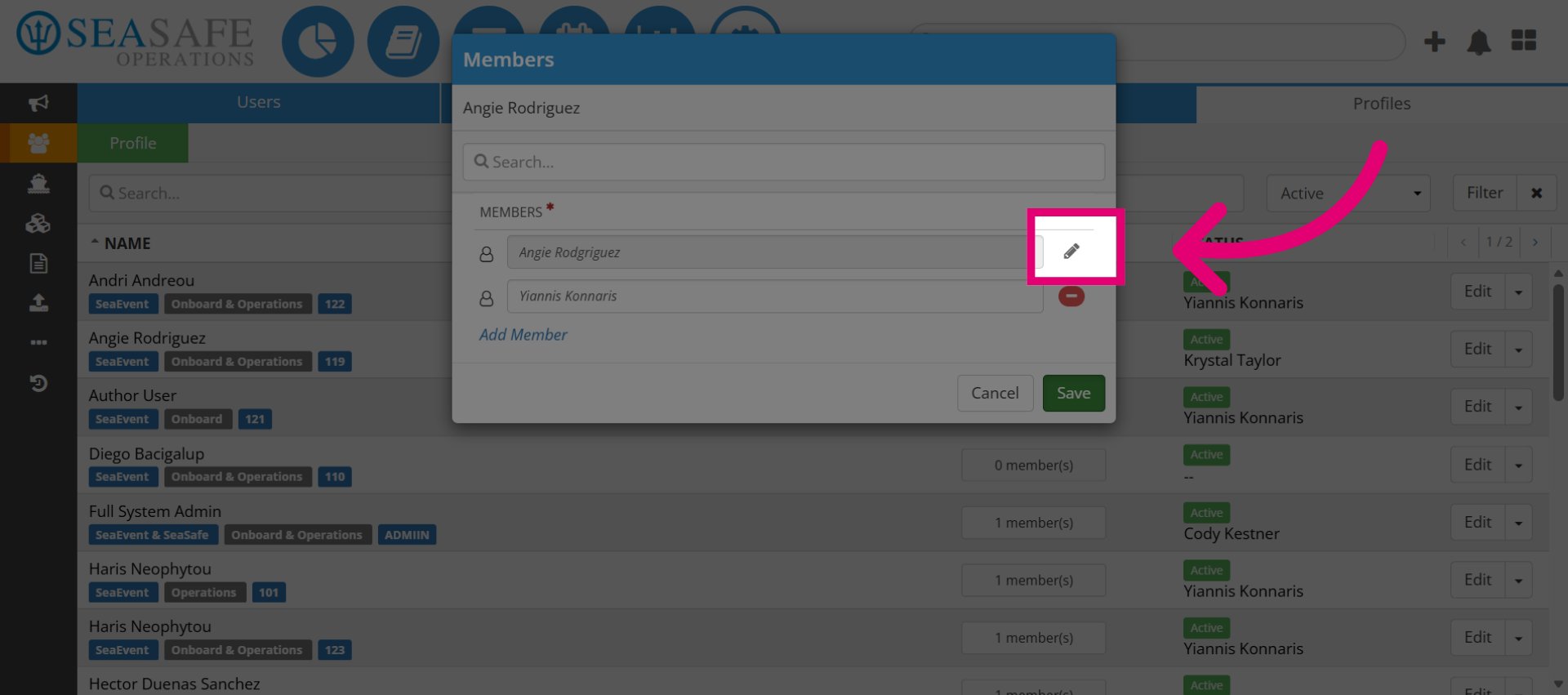 Select the 'Edit' pencil button