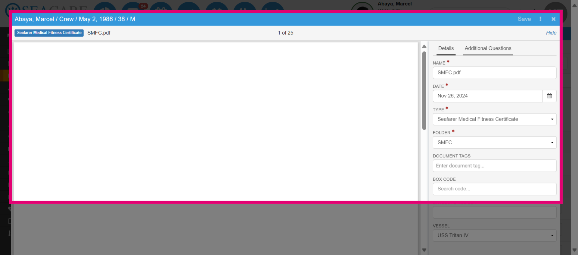 Revisit document details