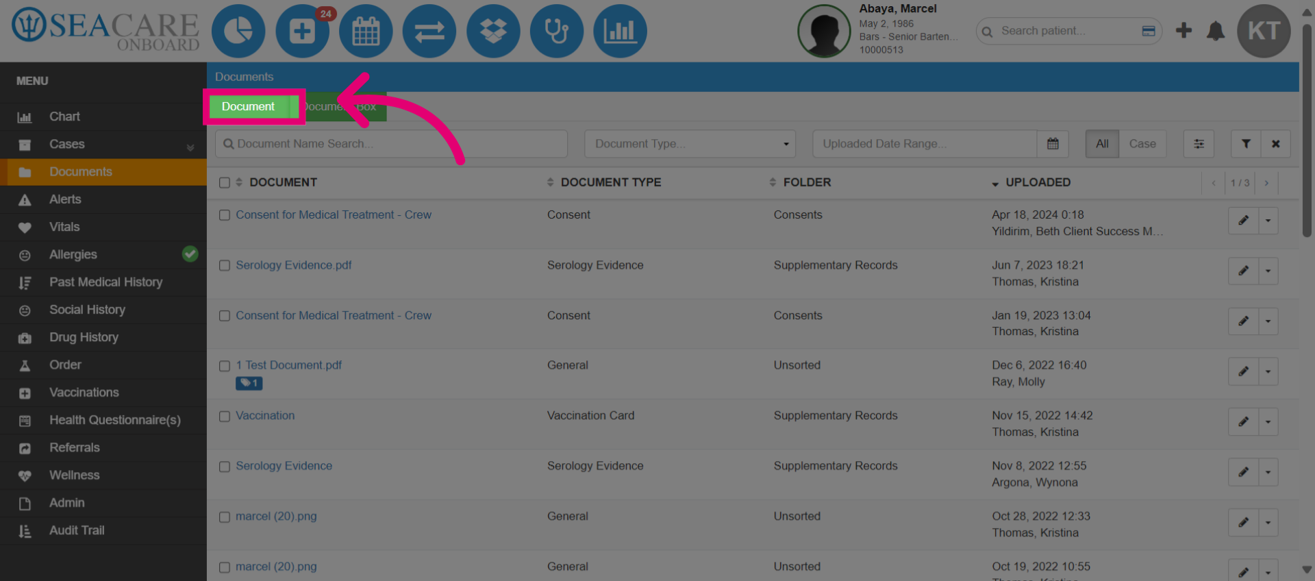 Select 'Document'
