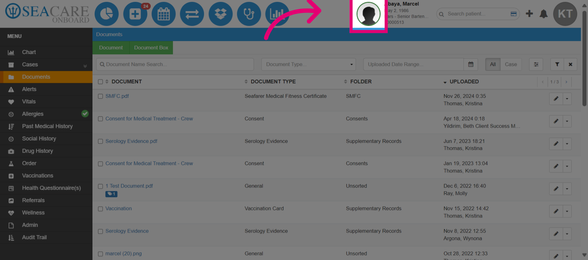 Review the Patient Chart updates