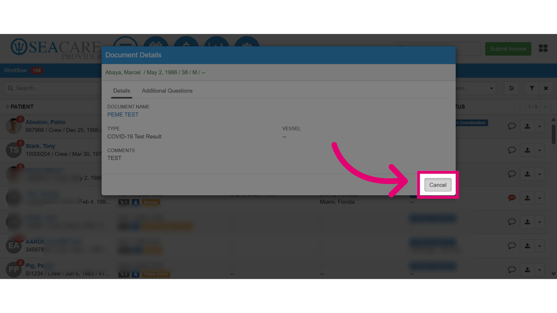 Select 'Cancel'