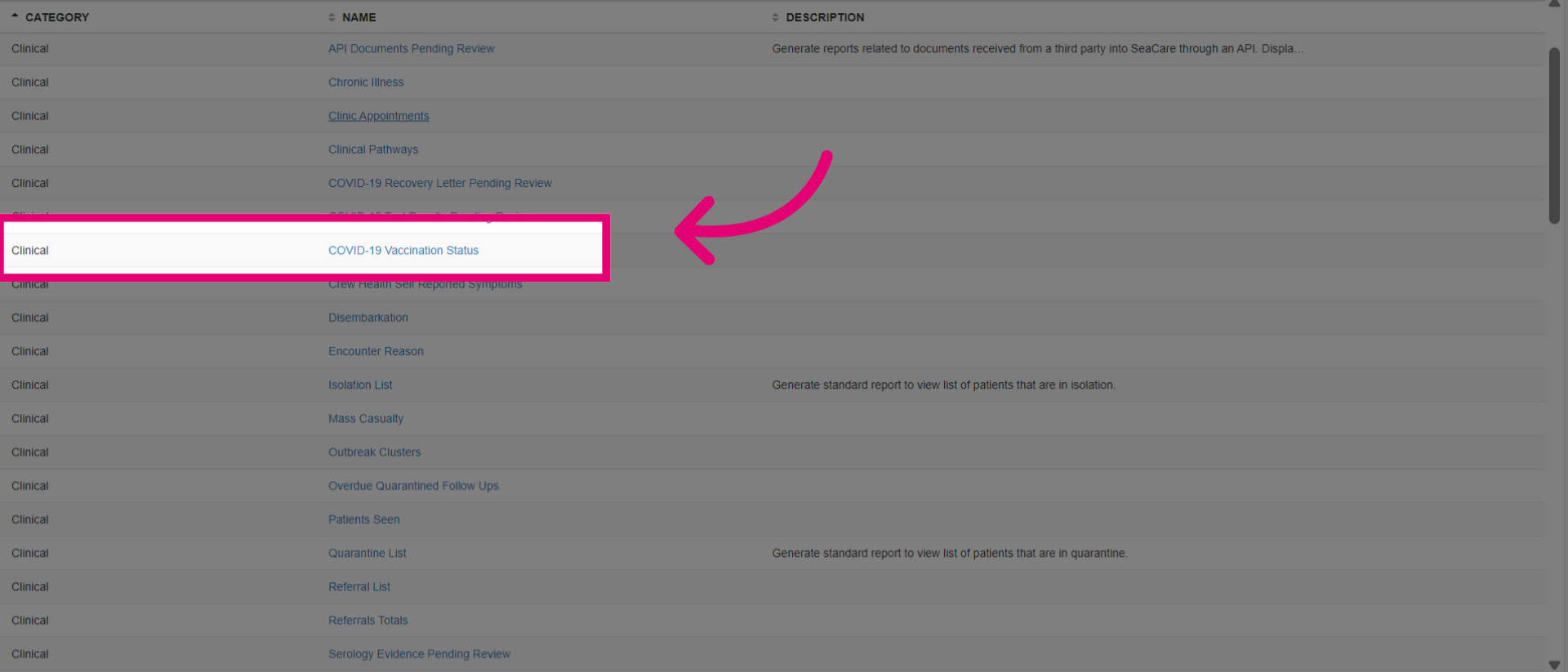 Click 'COVID-19 Vaccination Status'