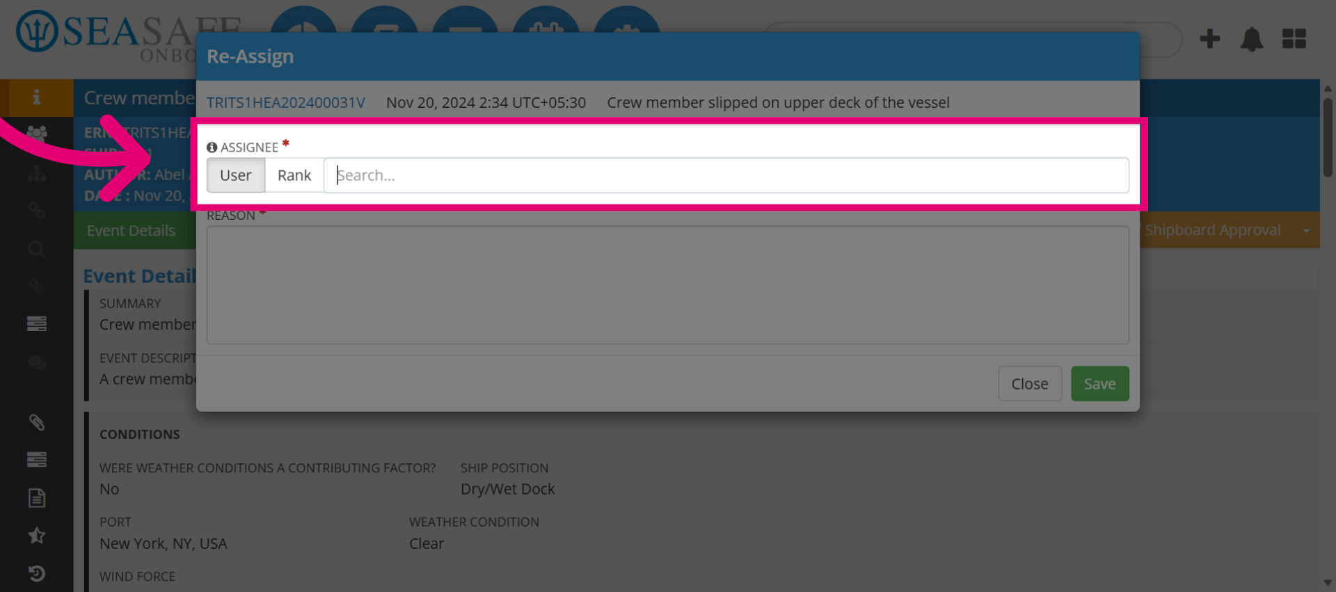 Open Search Field
