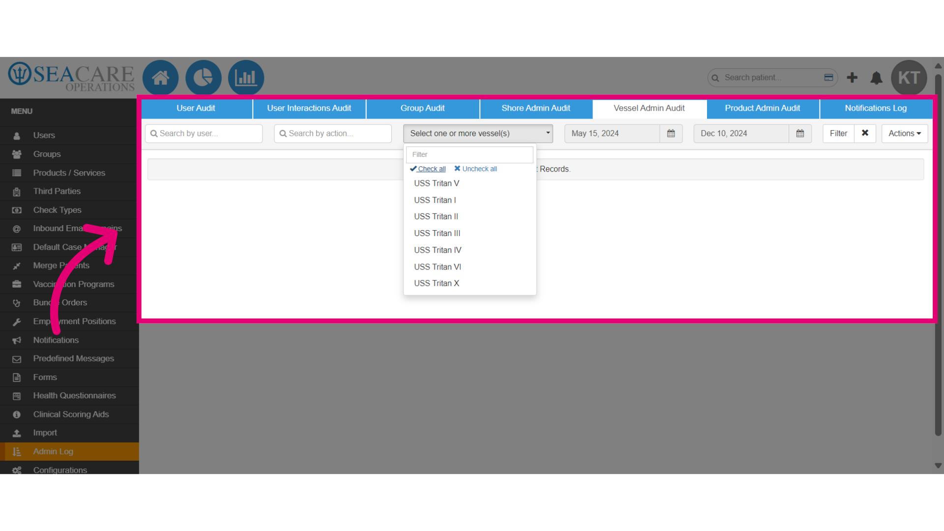 Set filters and use the date range picker