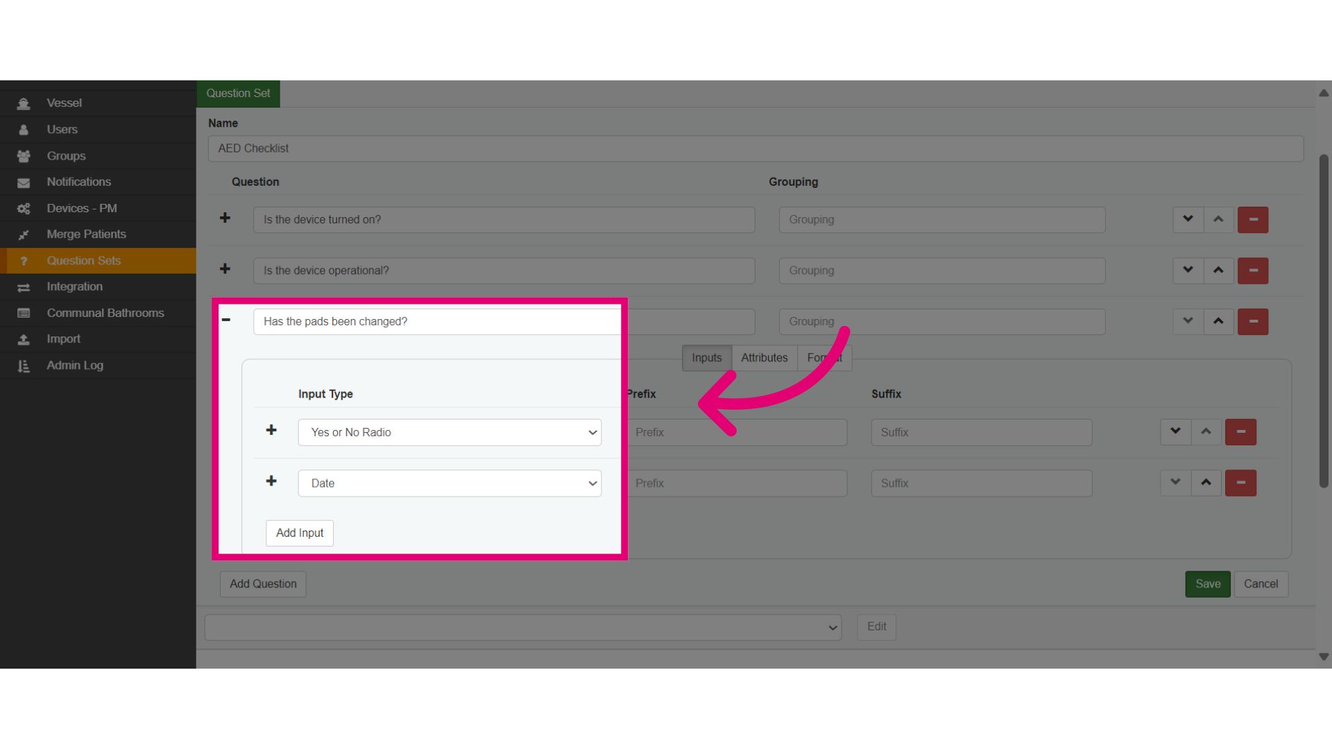 Adding Multiple Input Types