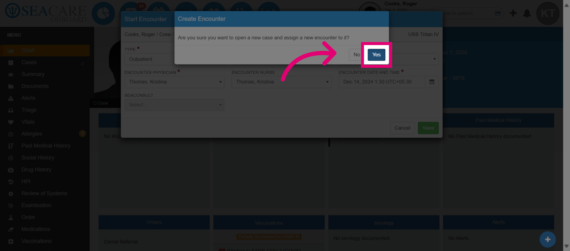 Select 'Yes'