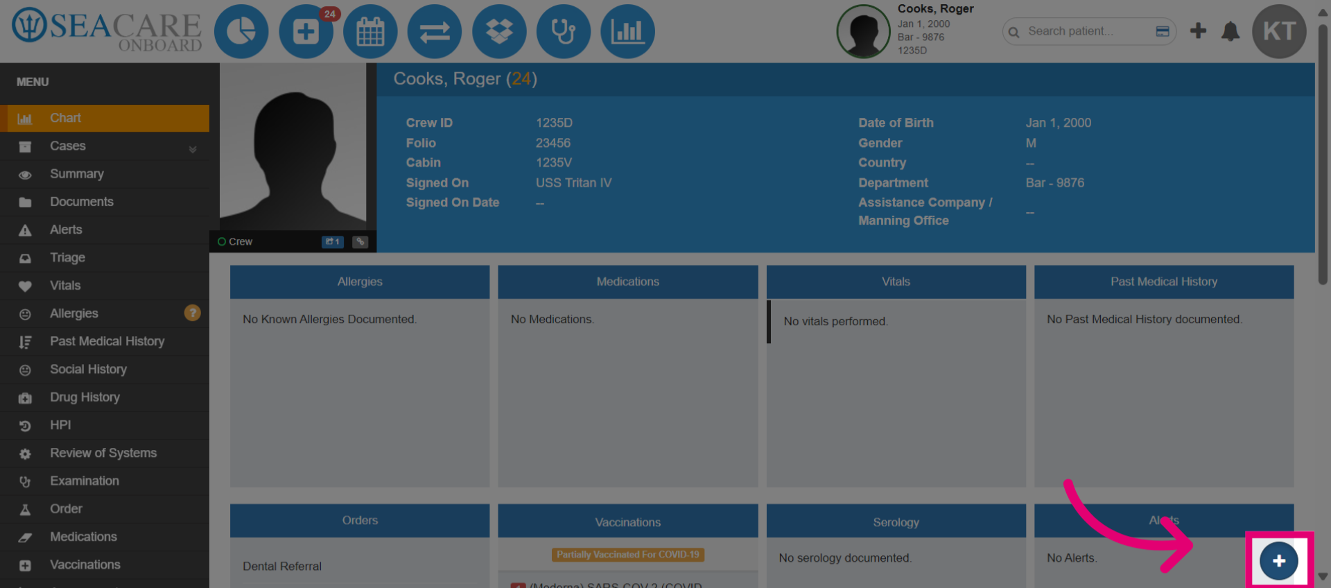 Select the 'Quick Actions' Button