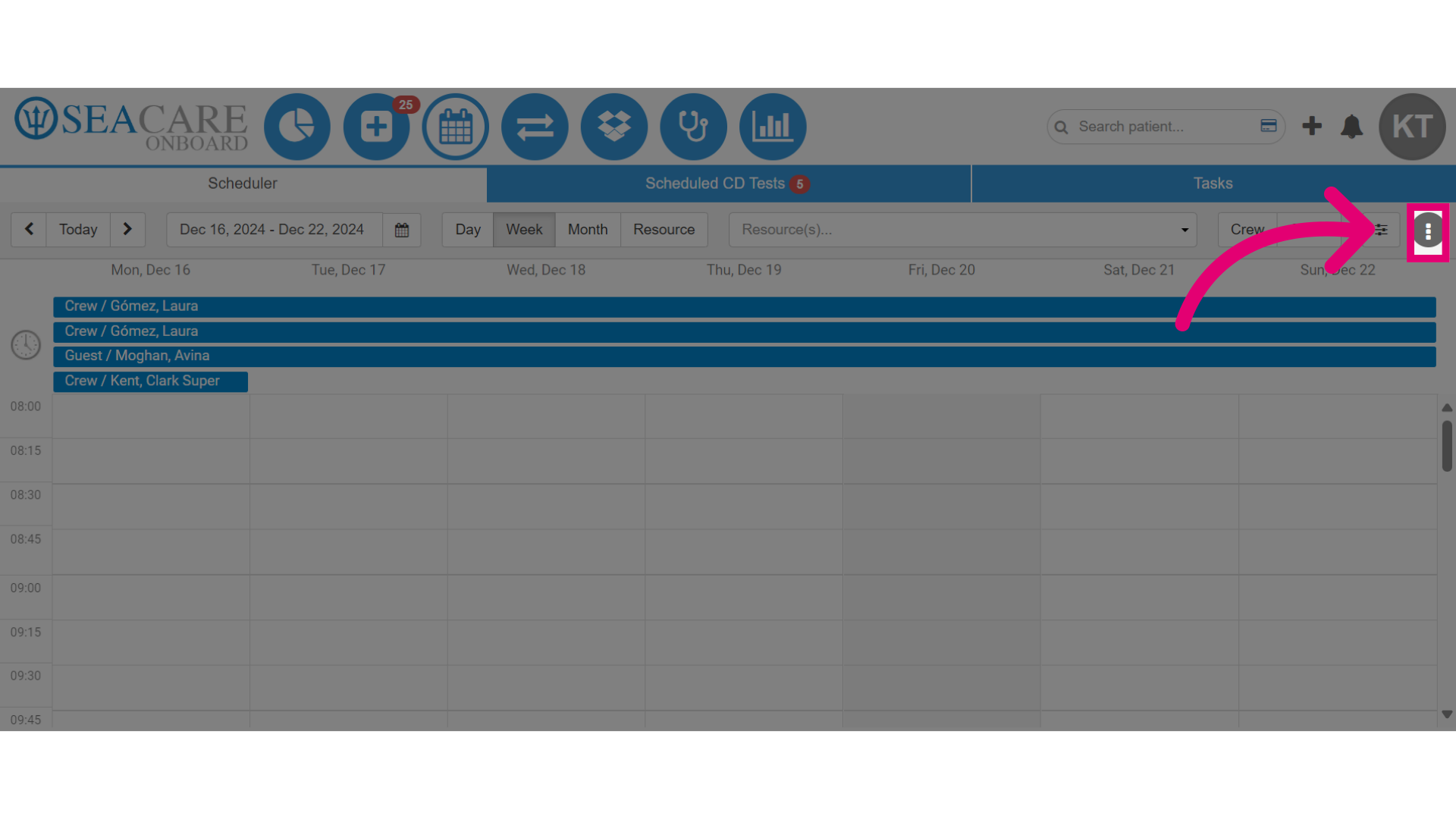 Select this 'More Actions' button