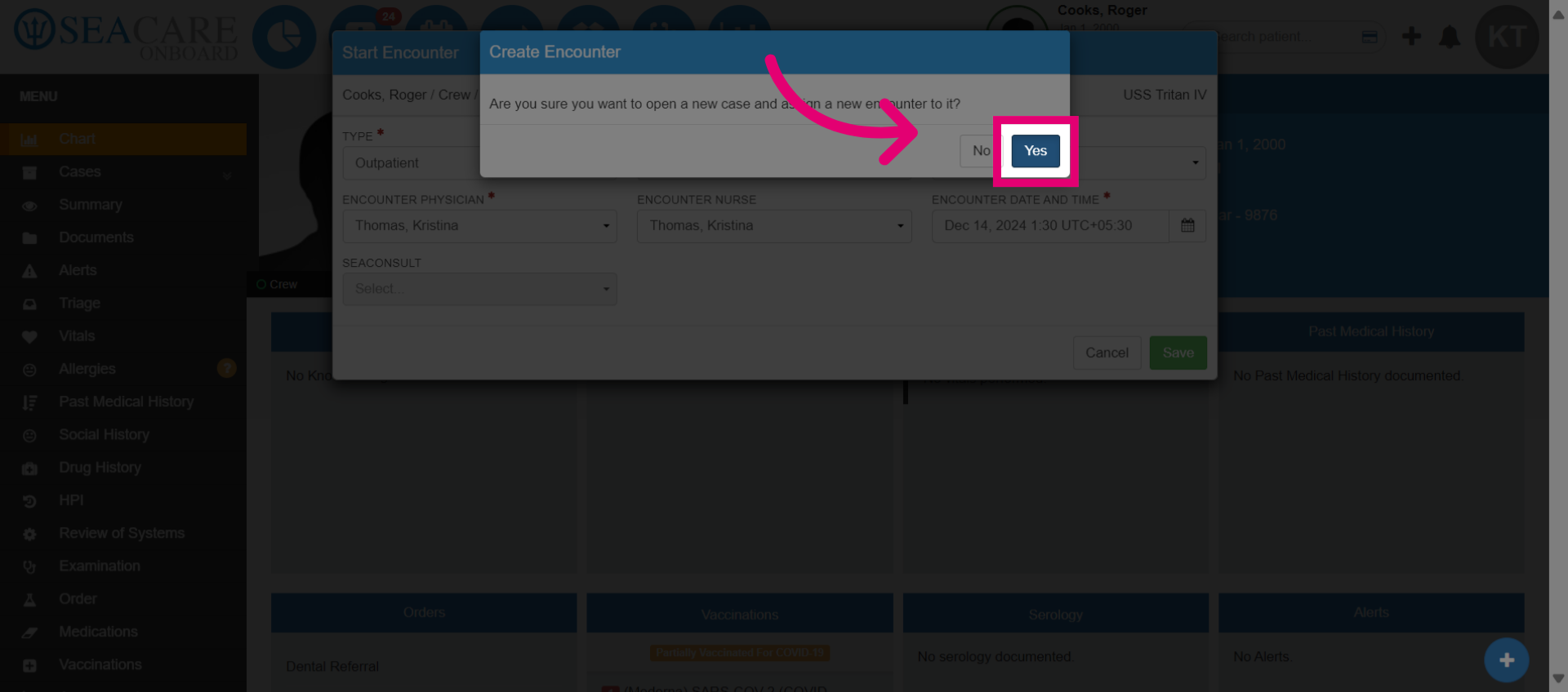 Select Yes