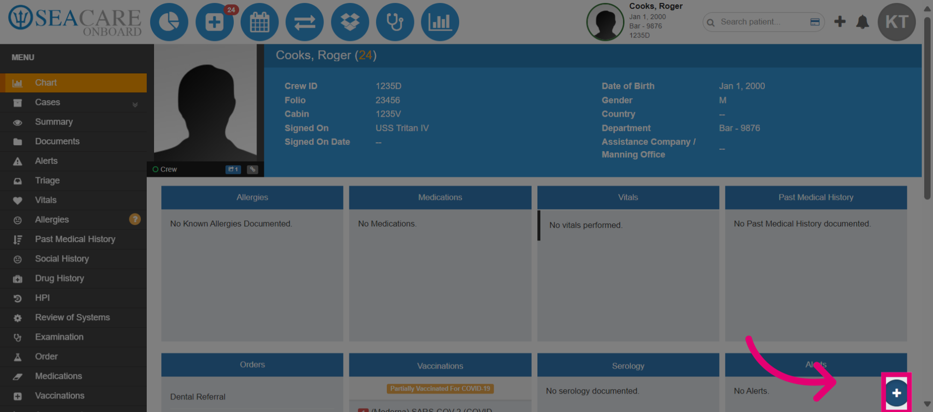 Select the Quick Actions Button