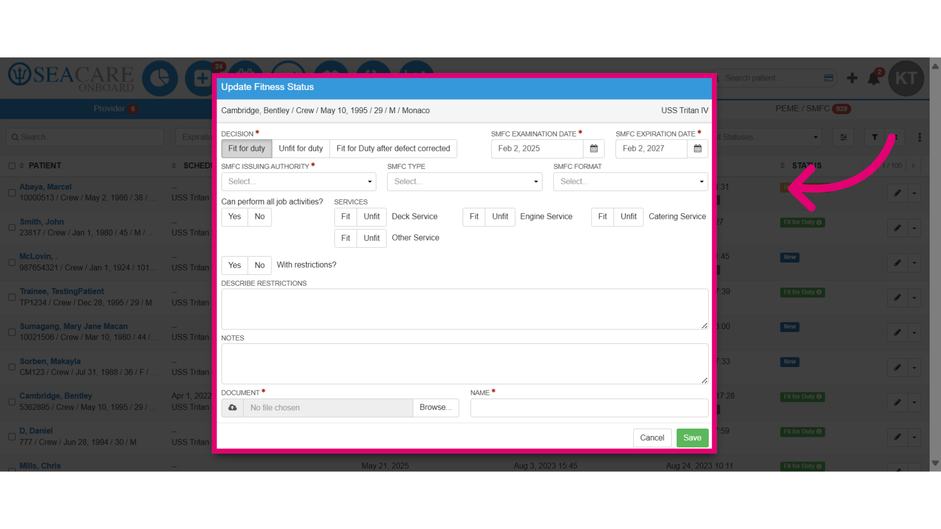 Fill in the required fields
