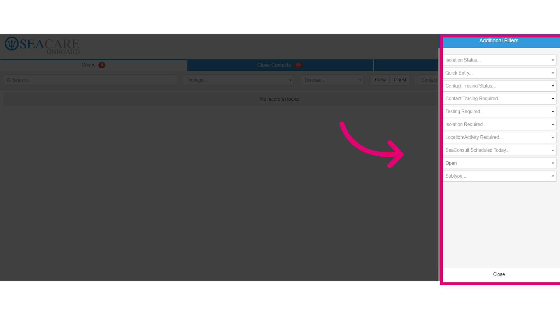 Use Additional Filter options