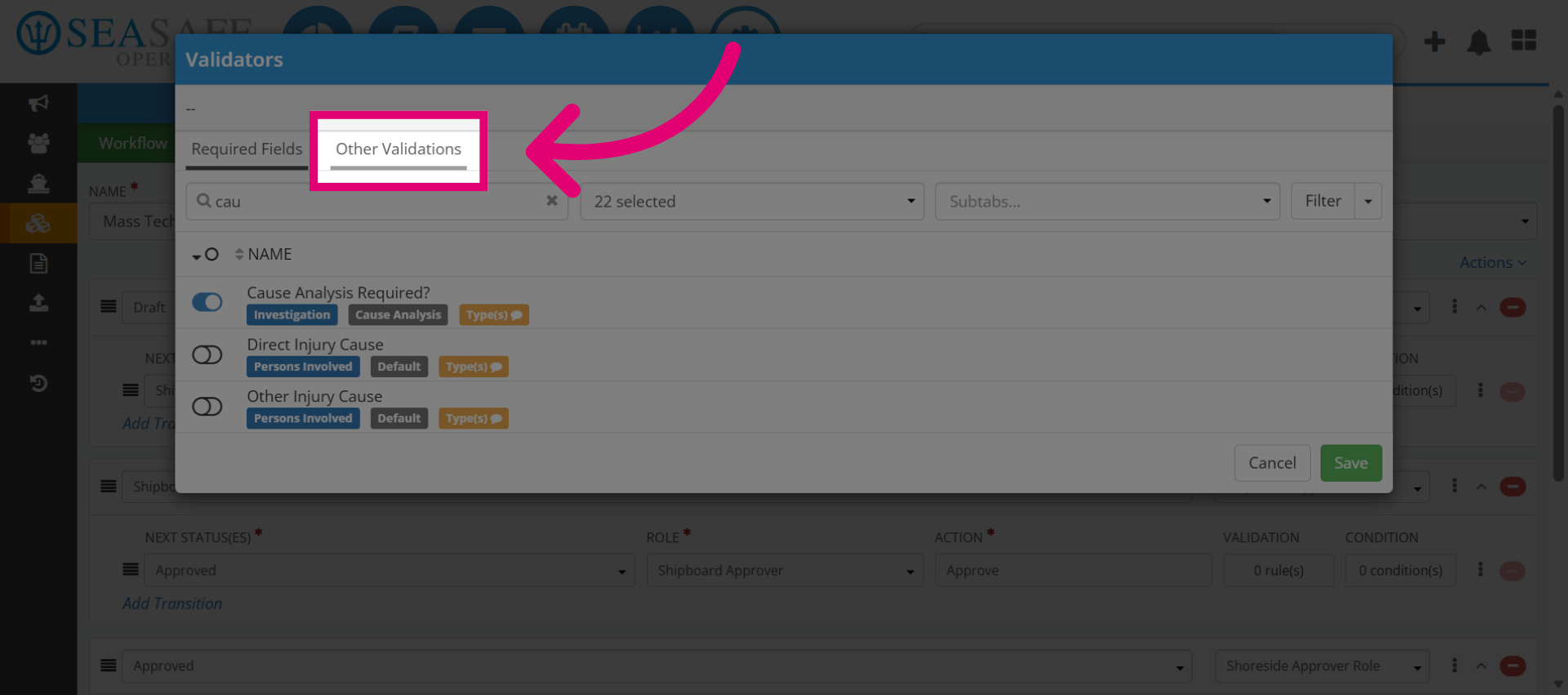 Open Other Validations