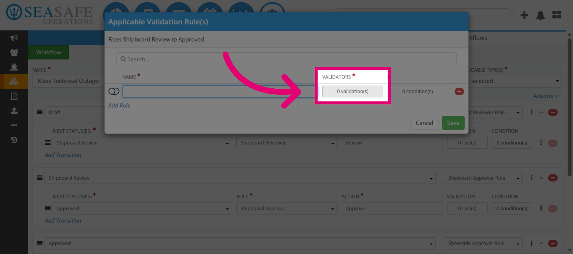Define the Validators