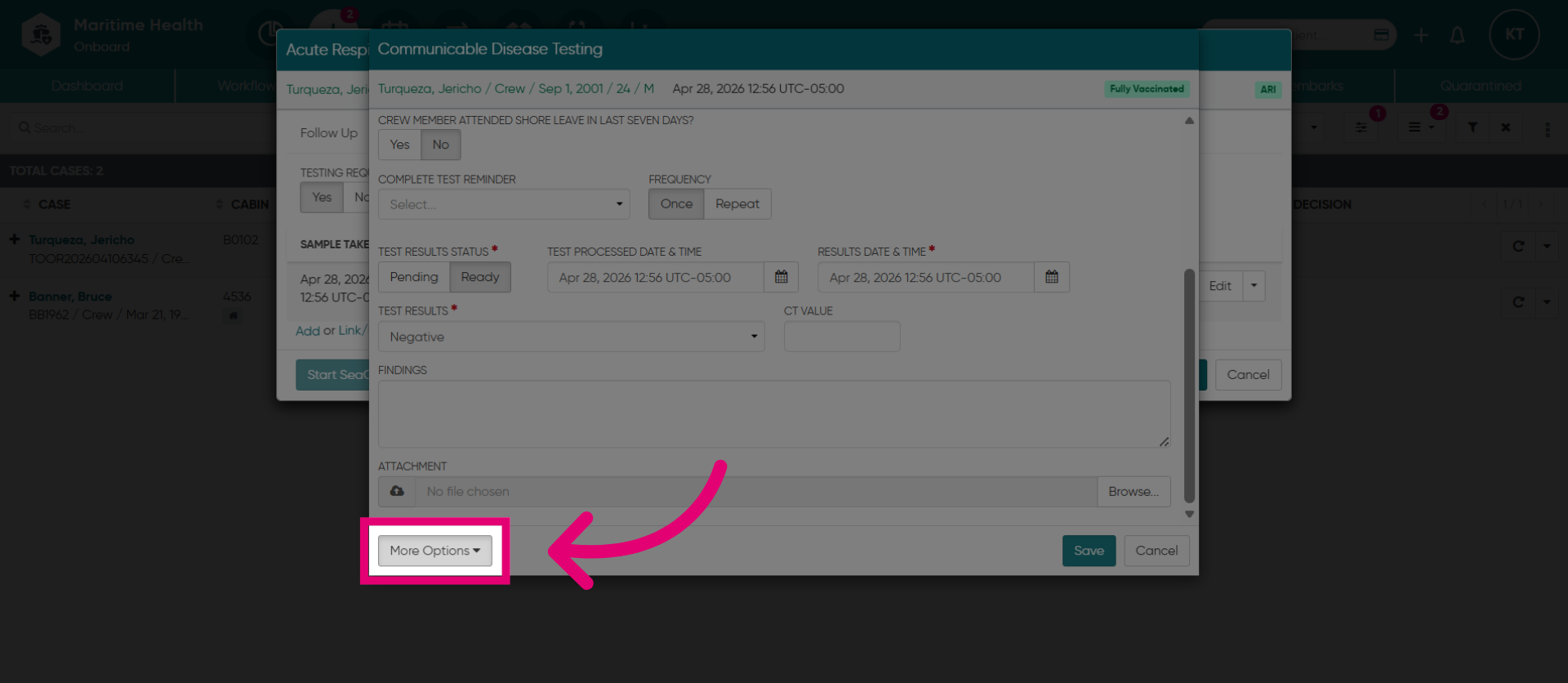 Open More Options