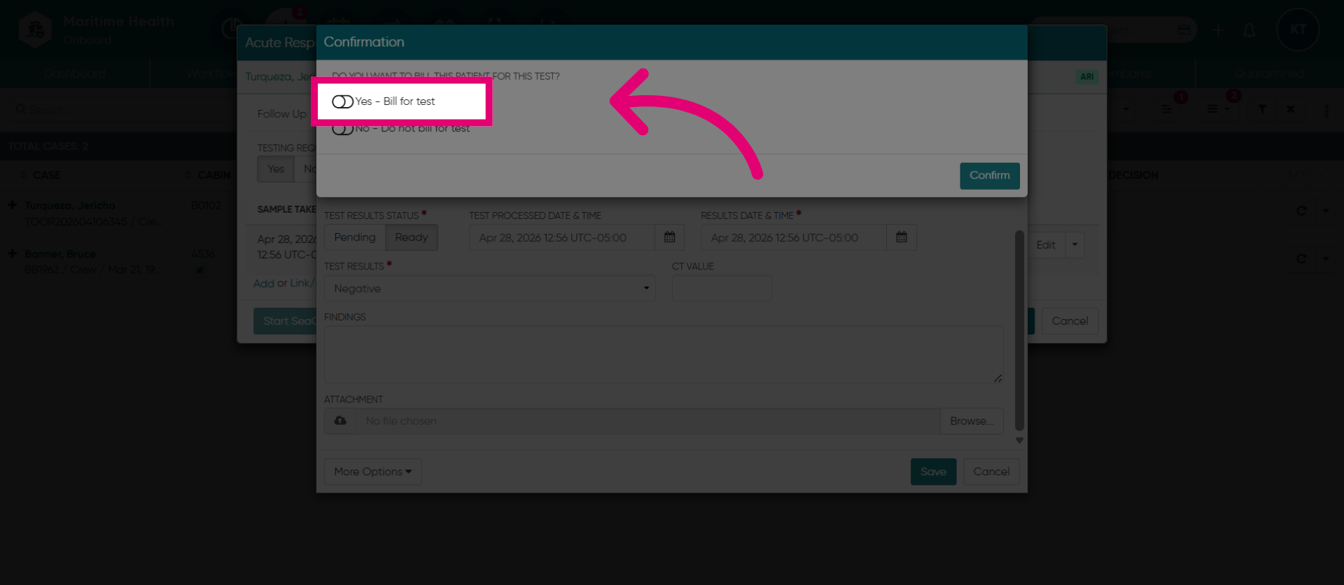Toggle on 'Yes'