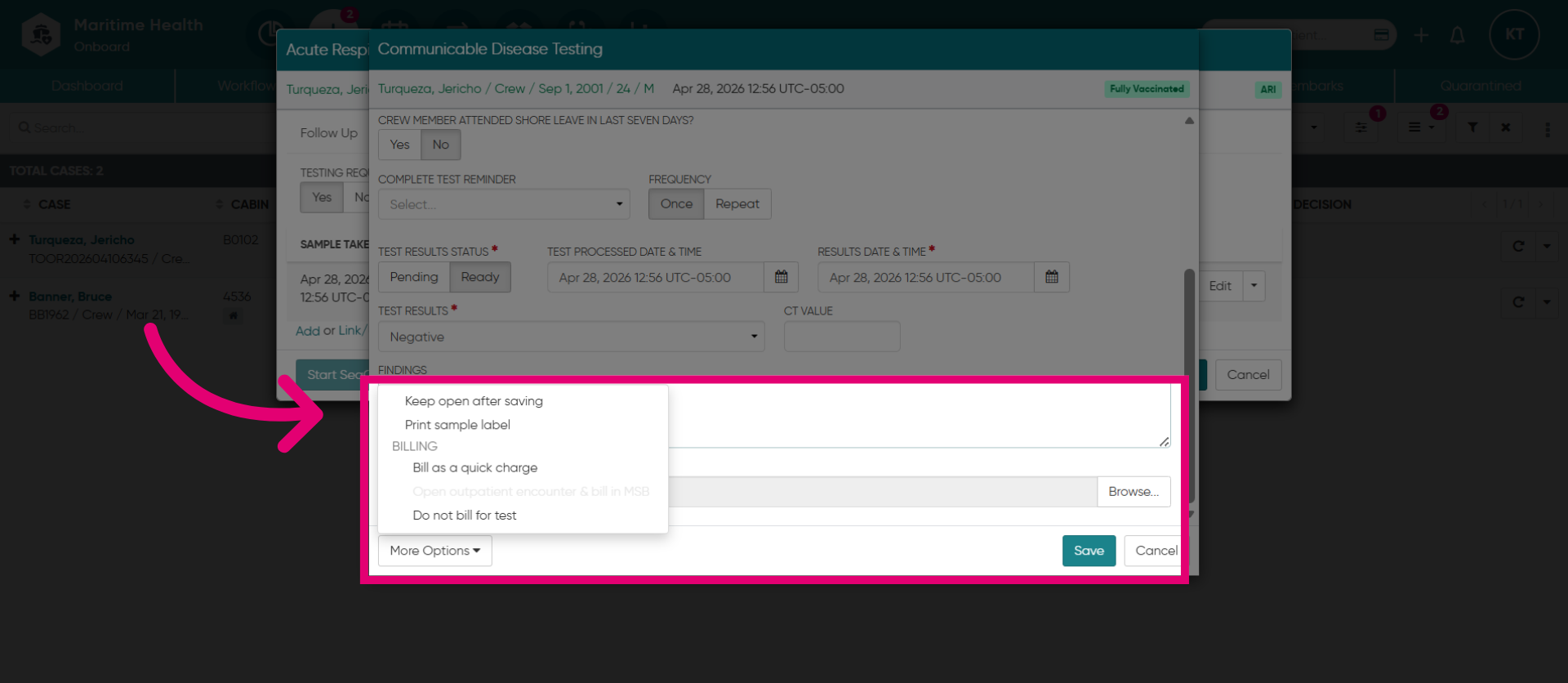 Select 'Bill as a quick charge'