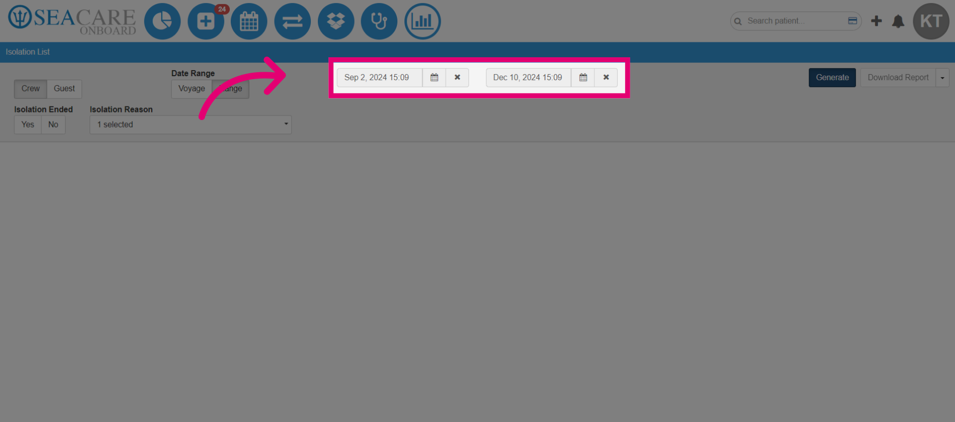Add the date picker