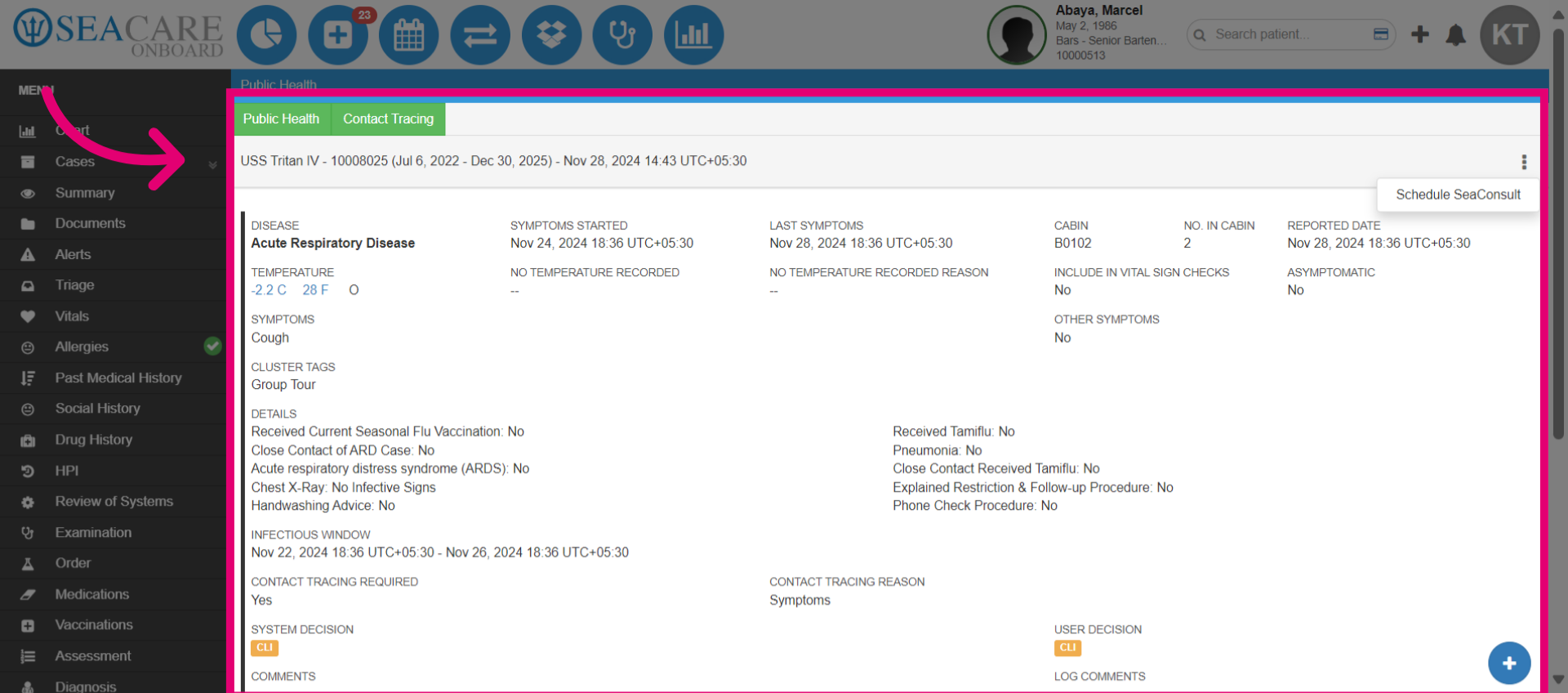 Review the case details