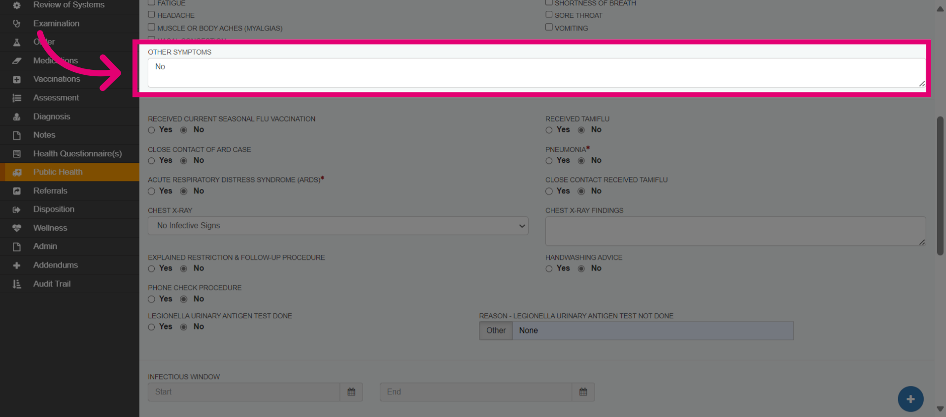 Click 'Explained Restriction & Follow-up Procedure'