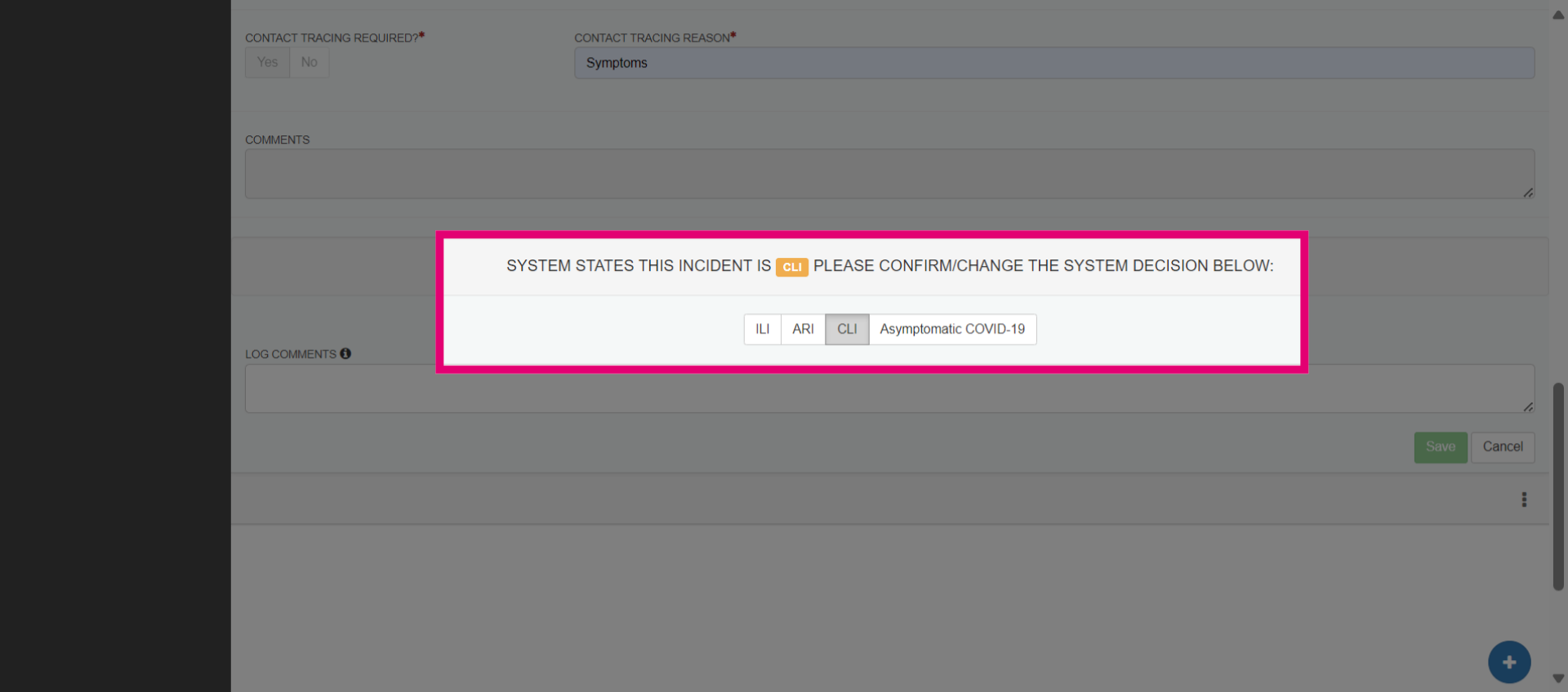 Verify the system decision