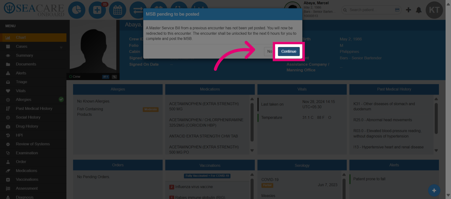 Click 'Continue'