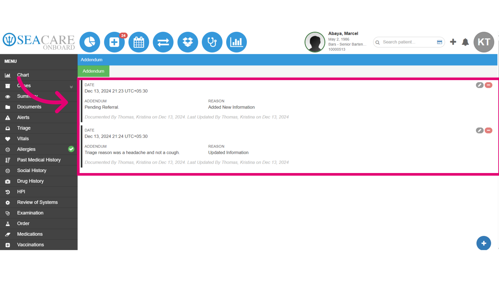 View the Addendum section
