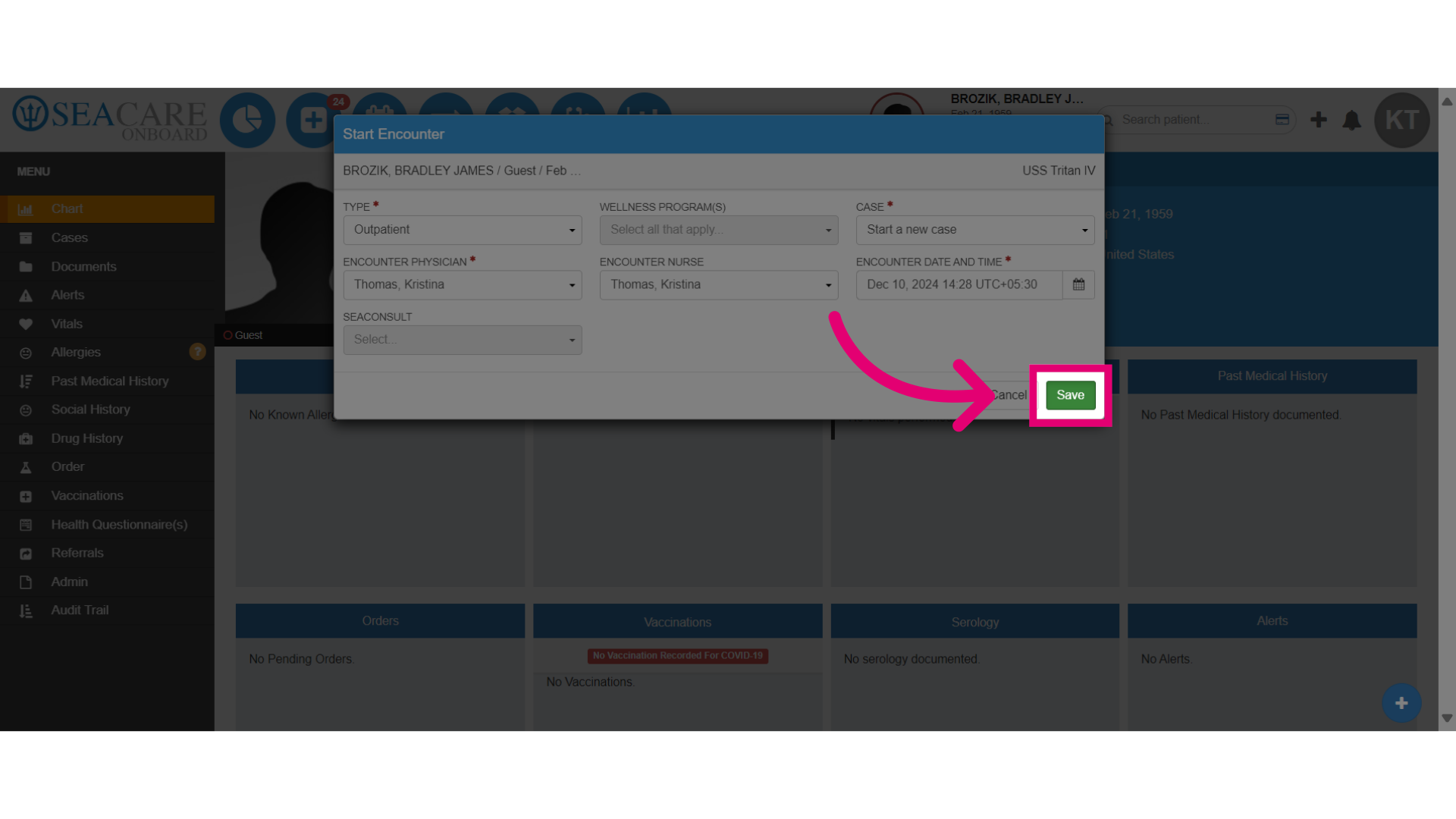Confirm information and Save