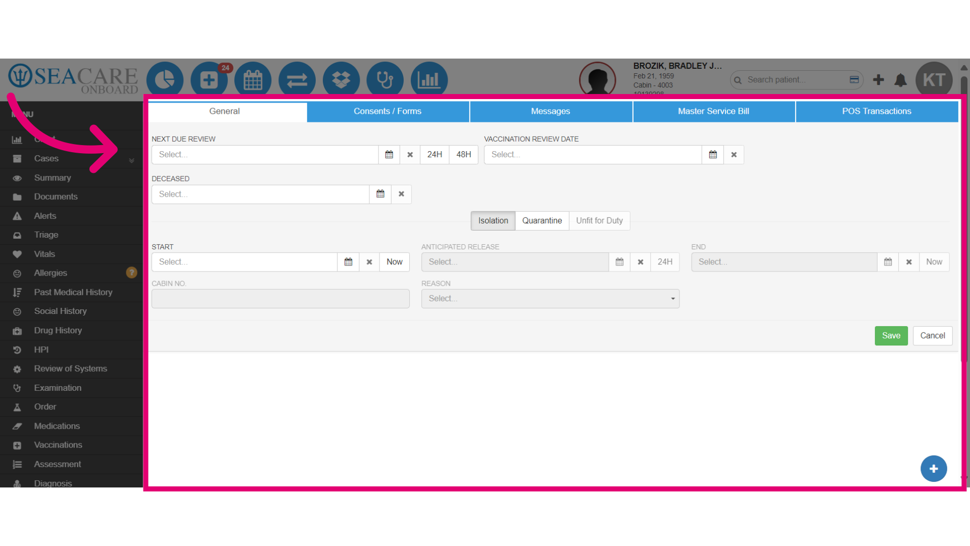 View the Admin section