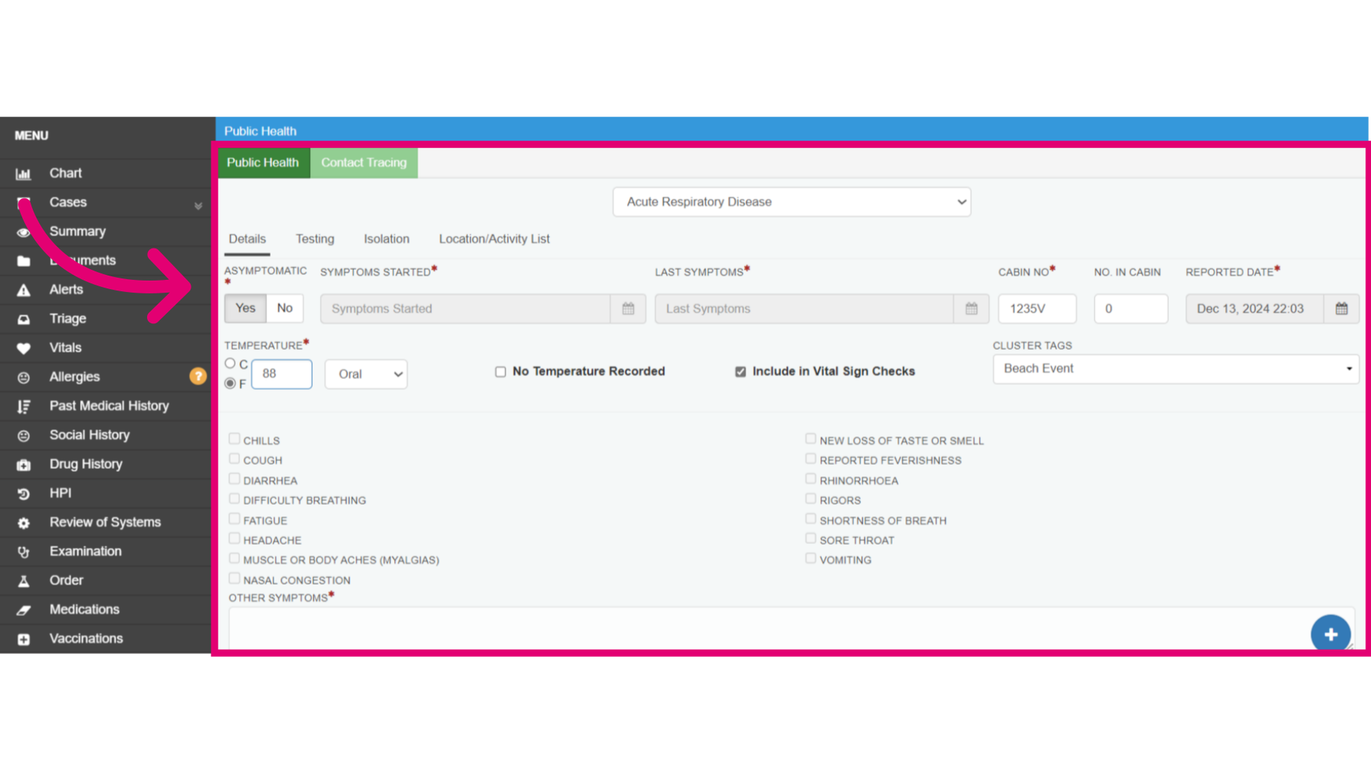 View the Public Health module