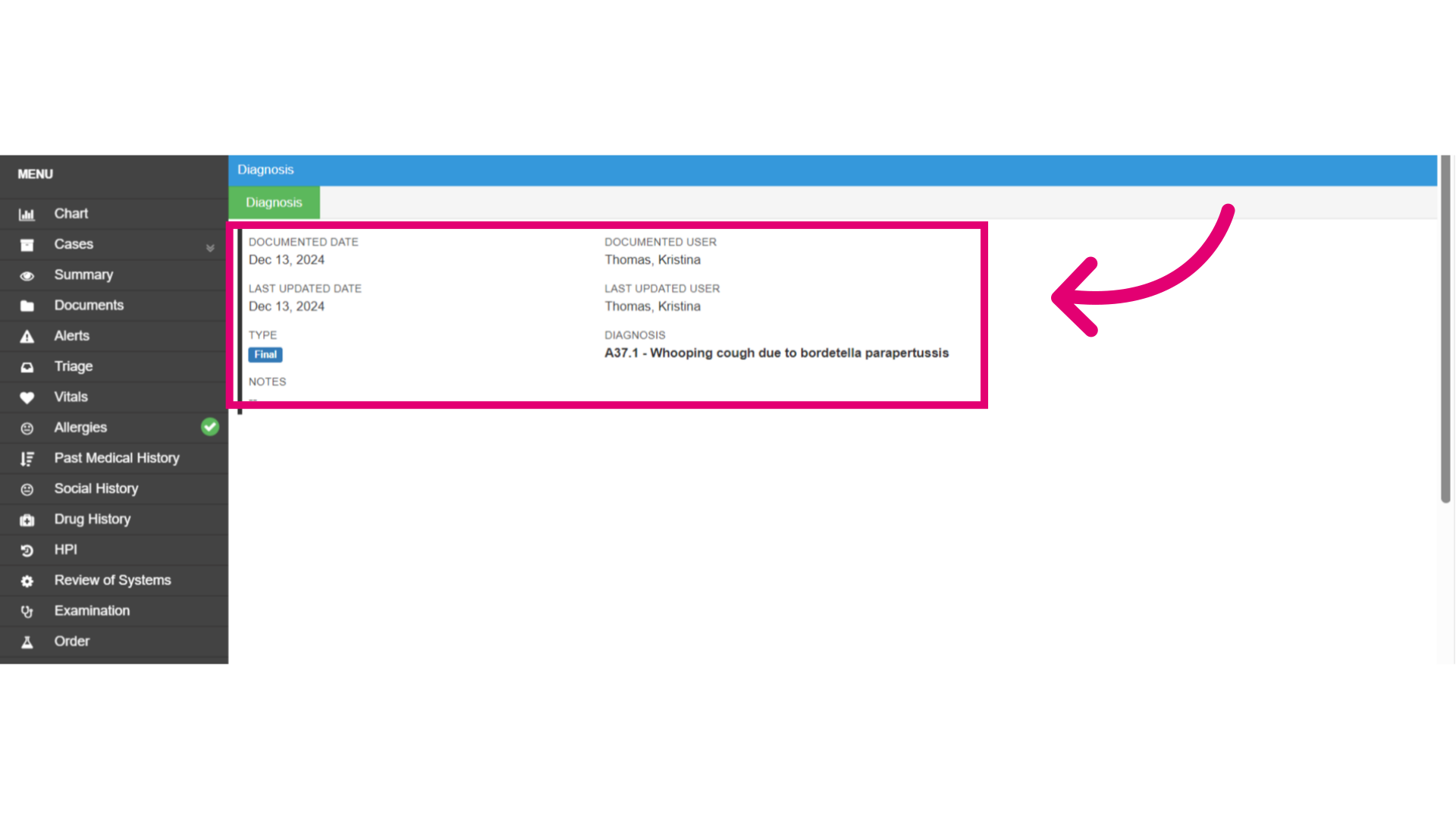 View Diagnosis module