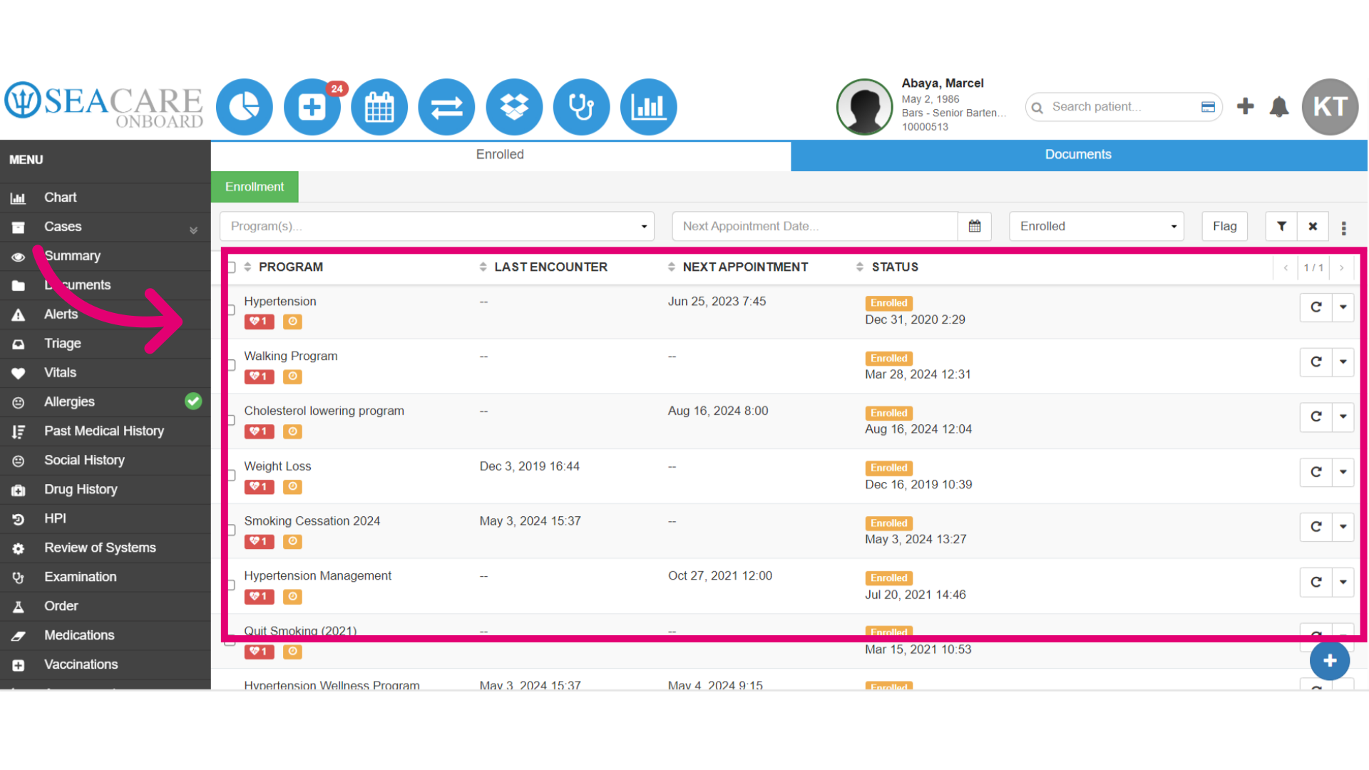 View the Wellness module