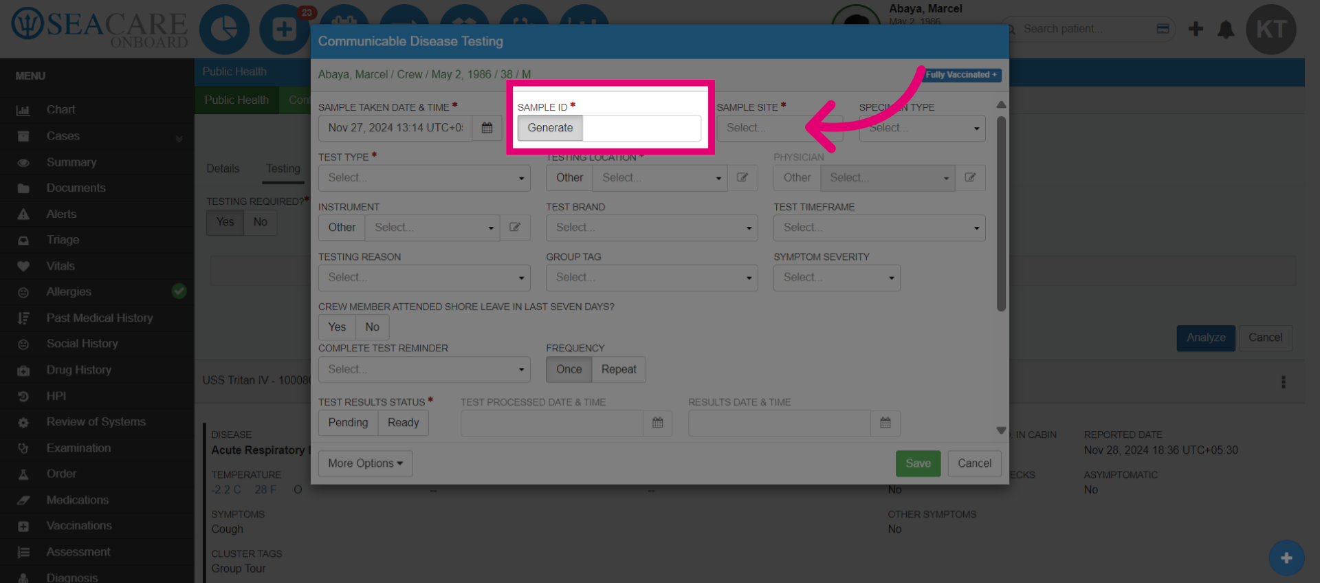 Generate Sample ID