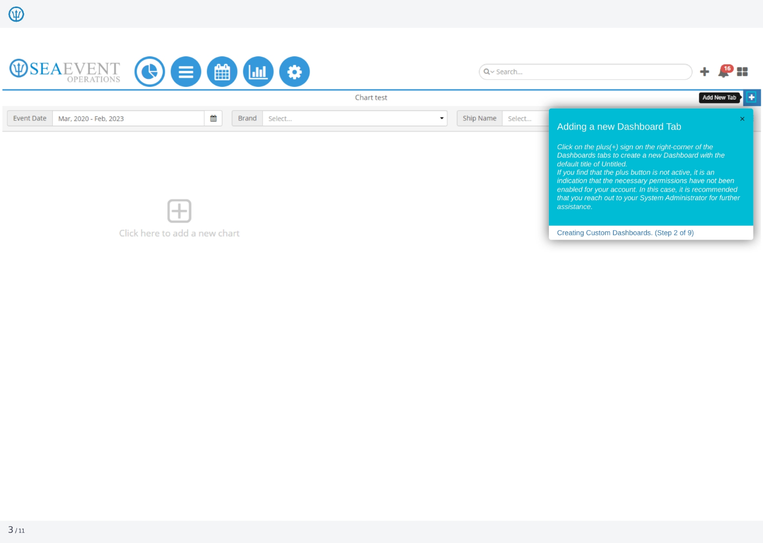 Adding a New Dashboard Tab