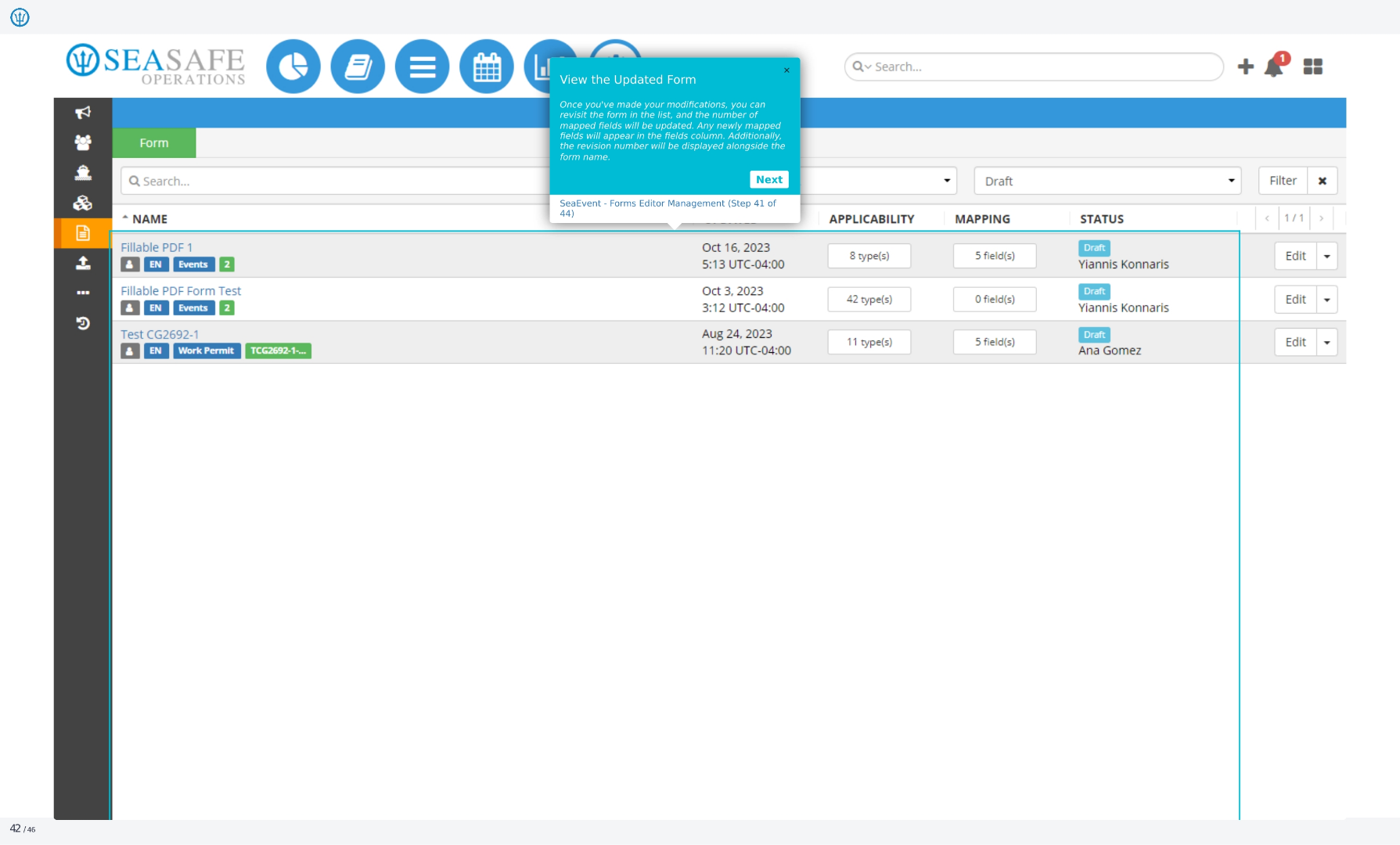 View the Updated Form