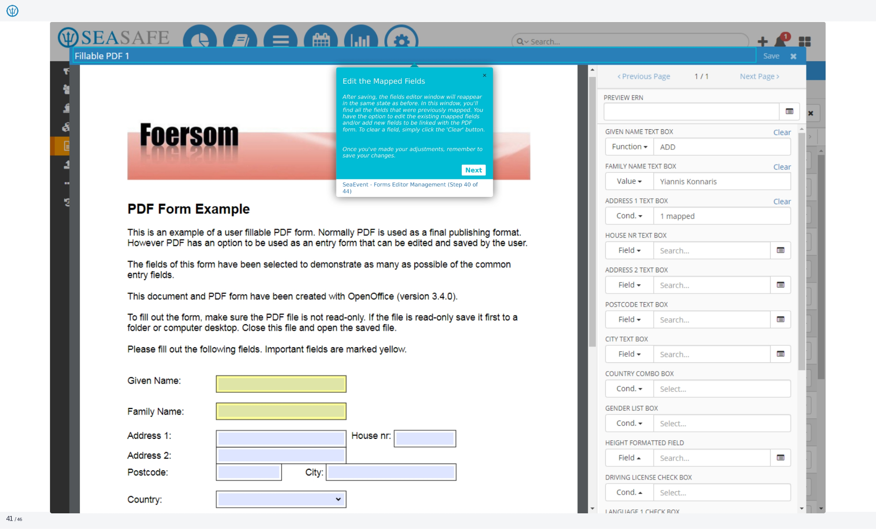 PDF Form Example