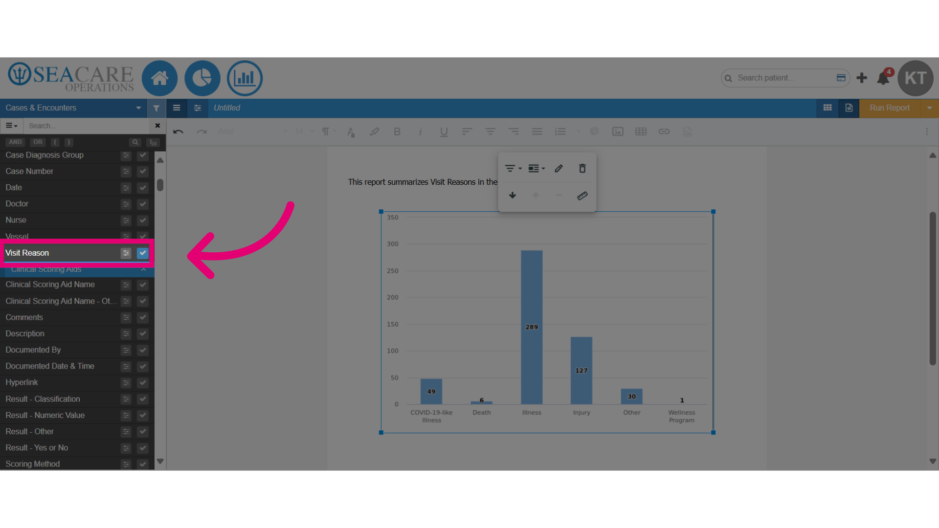 Confirm the data field is added with the blue checkmark