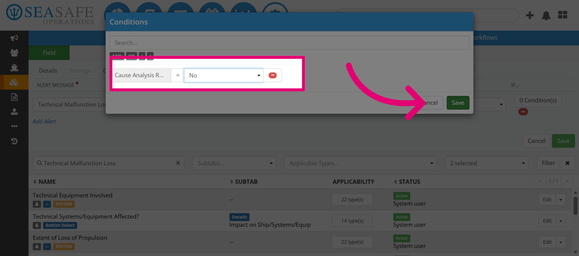 Save Alert Configuration