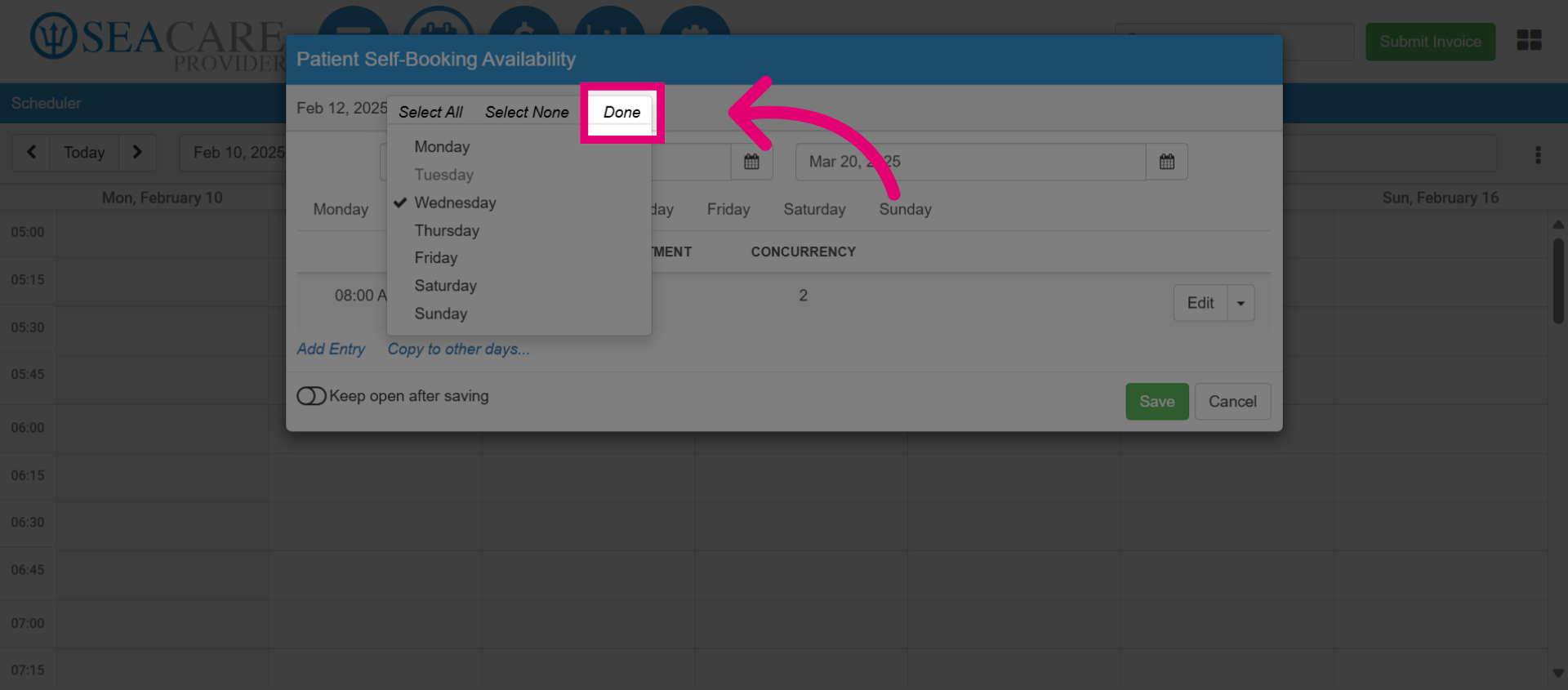 Select 'Done'