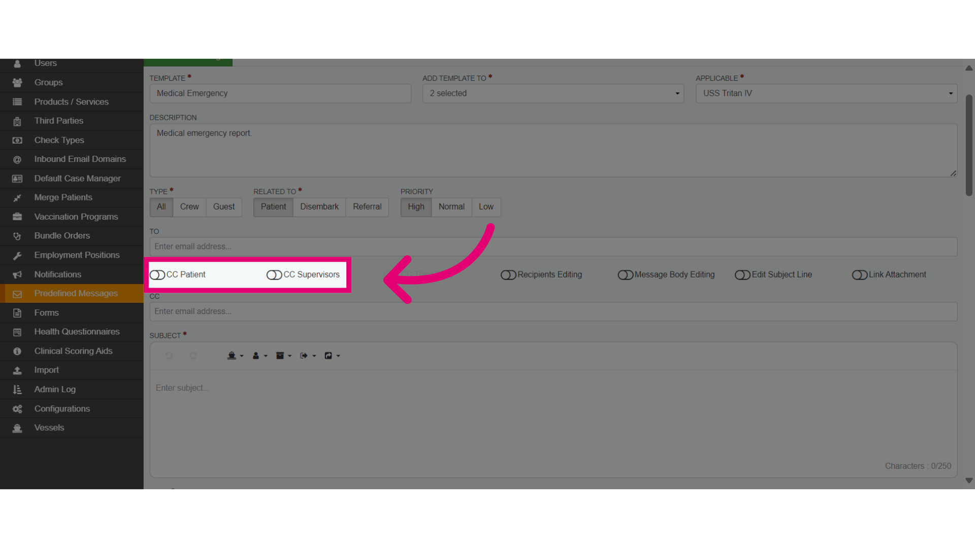 Add CC'd recipients