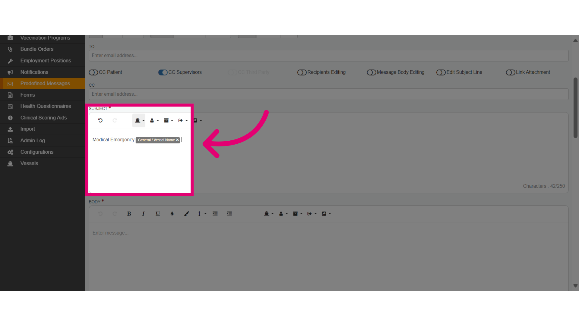 Add a Vessel 'Vessel Name' Variable