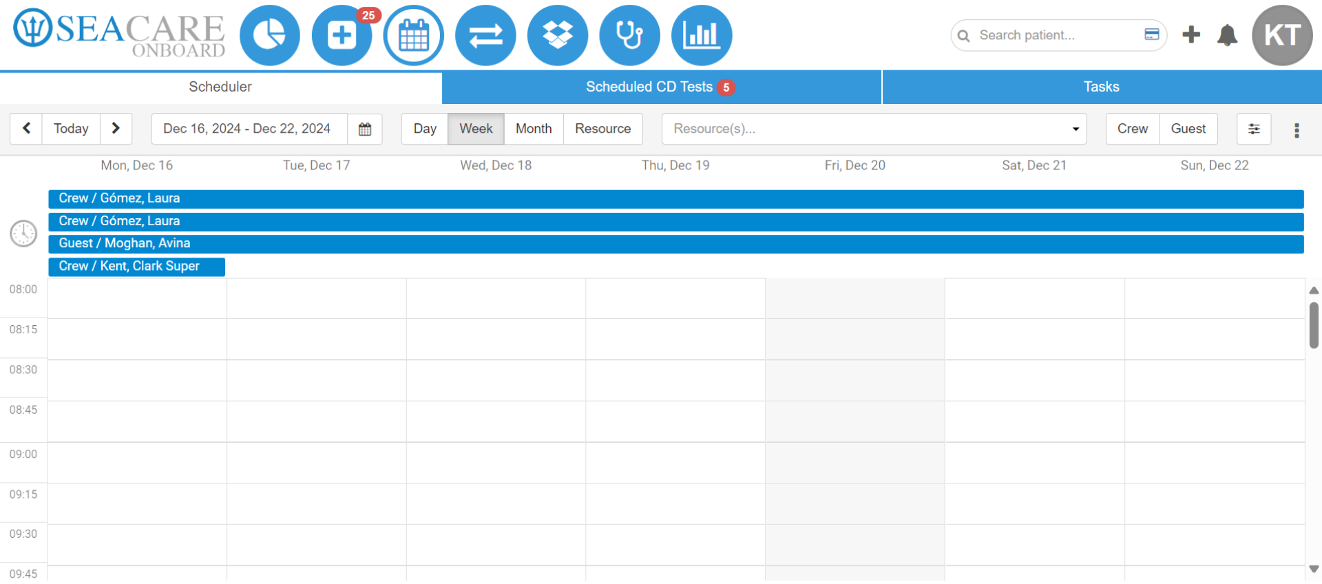 Double click on any part of the calendar