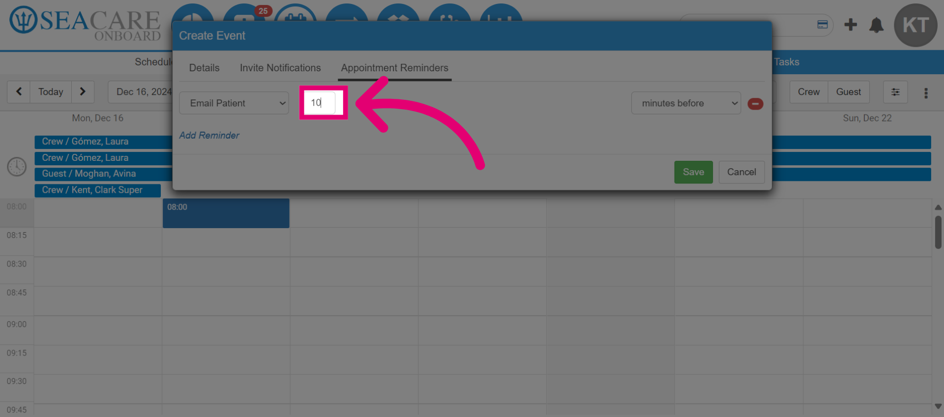 Select the numeric time before
